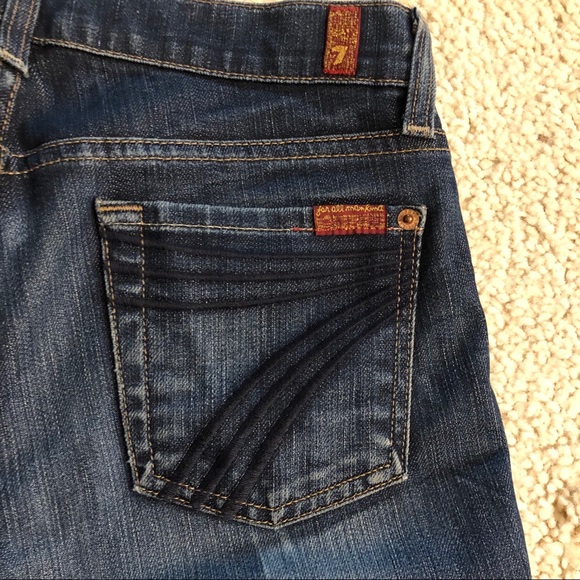 7 for All Mankind Dojo Flare Blue Jeans size 26 - Picture 5 of 9